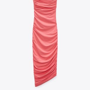 Zara New Celeb Style Bodycon Strapless Midi Dress