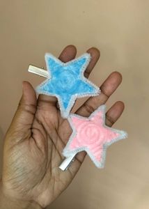 Cute Plush Star Hair Clips (Set of 2)