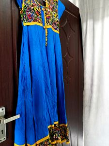 Elegant Royal Blue 💙 Flared Anarkali Kurta