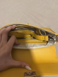 Yellow Clutch Bag with straps