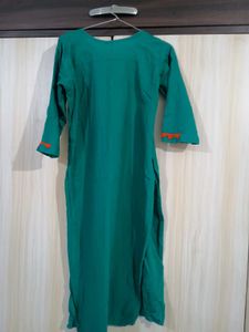 Emerald Green Embroidered Kurti