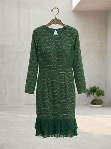 Elegant Green Sequin Dress