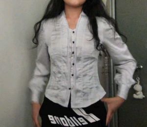 Elegant White Button-Up Shirt