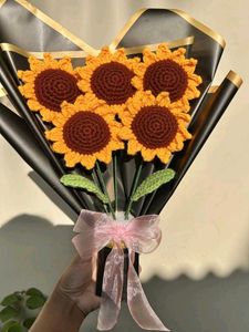 Crocheted Sunflower Bouquet