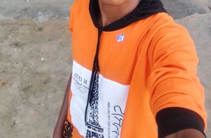 Orange Graphic Hoodie