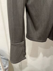 Stylish Ribbed Button-Up Shirt