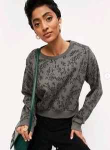 Women Floral Printed Pullover Sweatshirt
