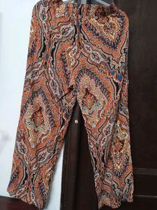 Boho Paisley Print Palazzo Pants