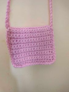 Cute Crocheted Pink Mini Bag