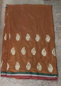 Brown Shimmery Saree