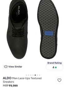 ALDO Men's Black Textured Lace-Up Sneakers