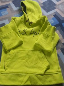 Bright Yellow Hoodie with Pocket