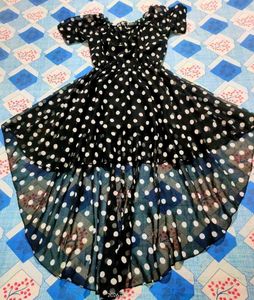 Chic Black Polka Dot Off-Shoulder Dress