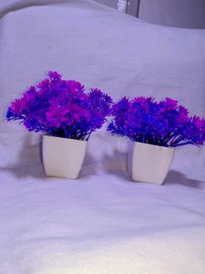 Set of 2 Purple Artificial Plants