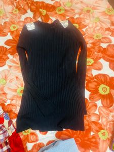 Black Woolen Top