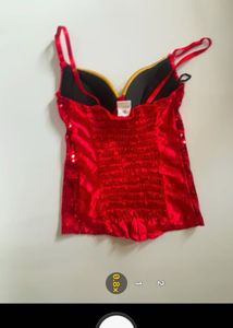 Red Sequin Blouse