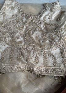 Elegant Pearl Embellished Lehenga Set