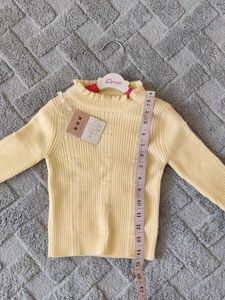 Cute Cream Ribbed Knit Sweater
