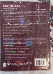RD Sharma Mathematics Class XII Vol 1