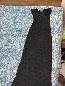 Elegant Black Floral Maxi Dress