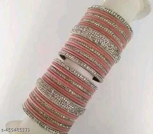 Elegant Blue &amp; Silver Bangles Set
