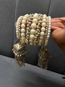 bracelet and earrings