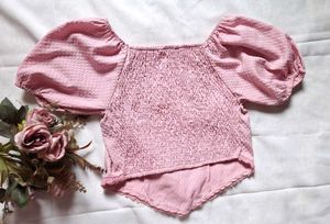 Cute Korean puffed sleeve top