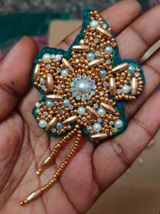 Blouse Patches Aari Work With Beads and Pearls 3