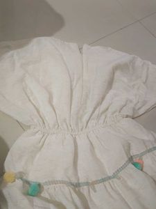 Boho  Pom Tiered Dres