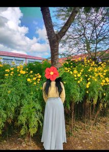 Crochet Knit Crop Top - Long Sleeve