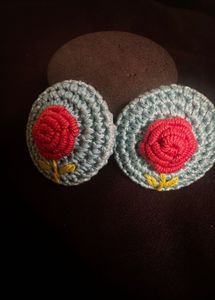 Handmade Crochet clip on earrings