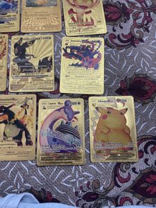 Rare Gold Pokemon Cards Collection