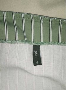 RIO cute striped Dungaree with Polka Dot Top