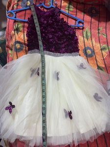 Purple Flower Girl Dress