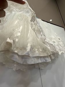 kids White Embroidered Skirt