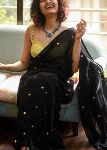 Suta Original black sequin saree