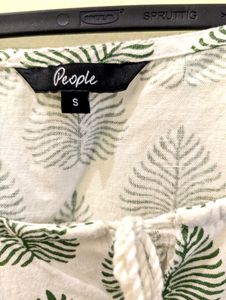 White Sleeveless Printed Top From People
