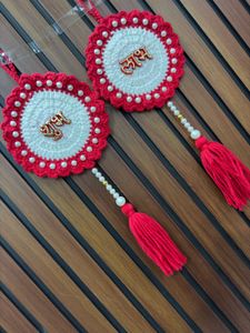 Crochet Shubh Labh Wall Hanging