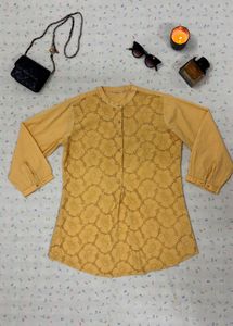 Yellow Embroidered Kurta