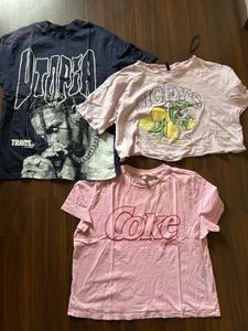 Bundle of 3 Graphic Tees size M-L