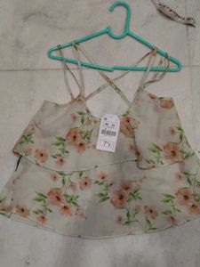 Floral Tiered Spaghetti Strap Top