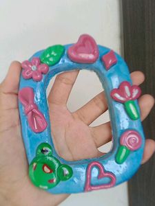 Handmade Blue Photo Frame show off