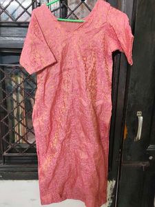 Straight  Brocade Festive Kurti