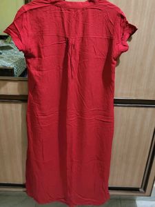 Red High-Low Tunic Top
