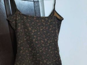 zara brown tank top