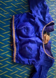 Royal Blue Silk Blouse