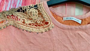 Peachy Shoulder Designed Top🧡