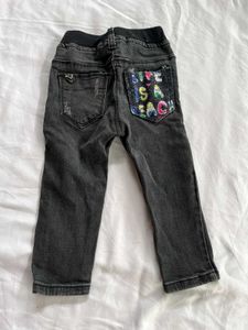 Grey Distressed Skinny Jeans