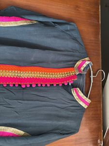 Pure Chiffon Embroidered long Kurta Length 44