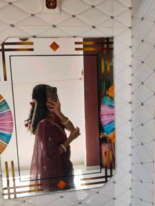 Elegant Maroon Saree